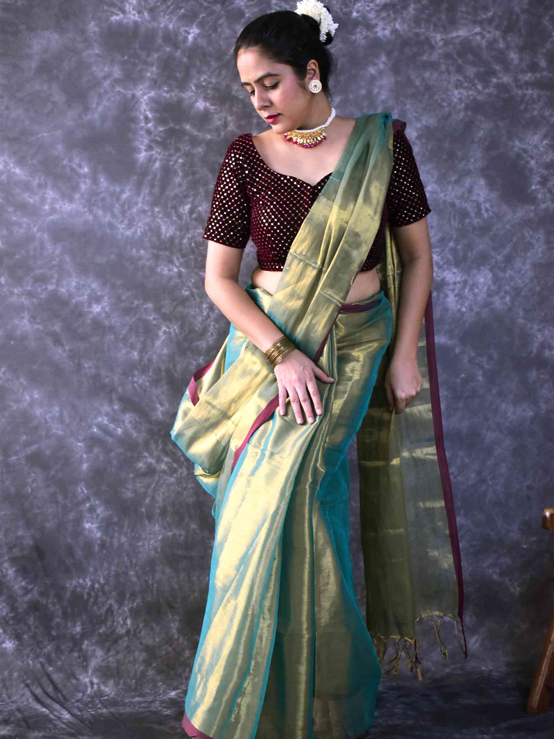 Mrig Tissue Saree