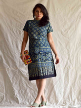 Ocean -  Ajrakh hand block printed skirt set