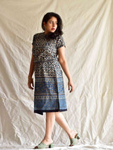 River -  Ajrakh hand block printed skirt set