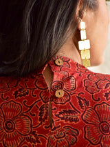 Eve -  Ajrakh hand block printed skirt set