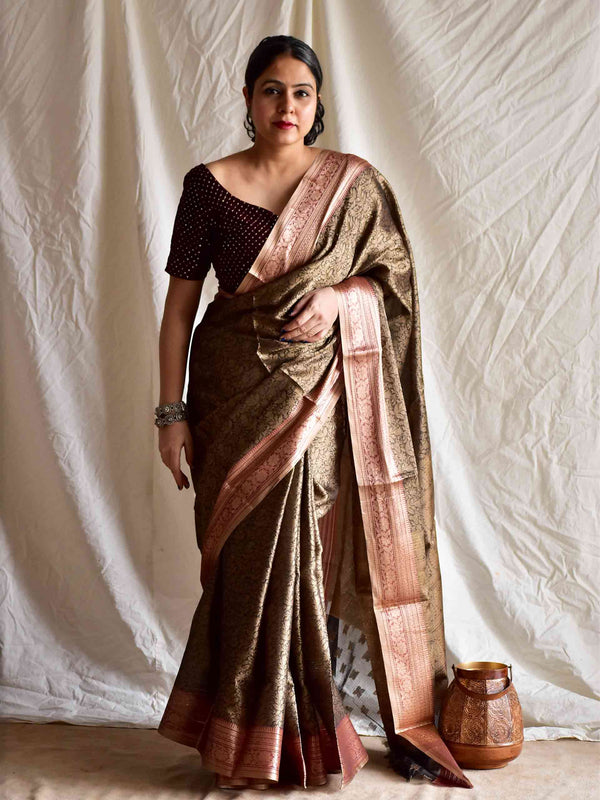Ghata - kota silk Brocade saree
