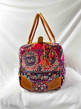 Kutchi - Mirror work hand embroidered duffle bag