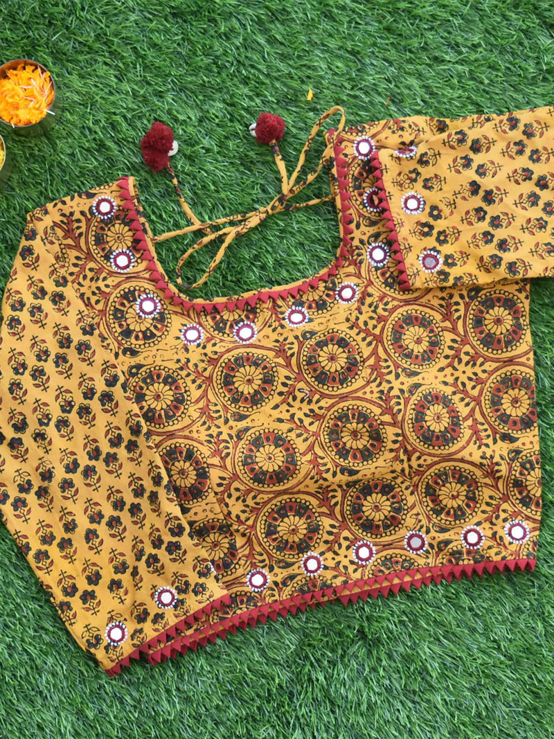Kutch mirror work blouse