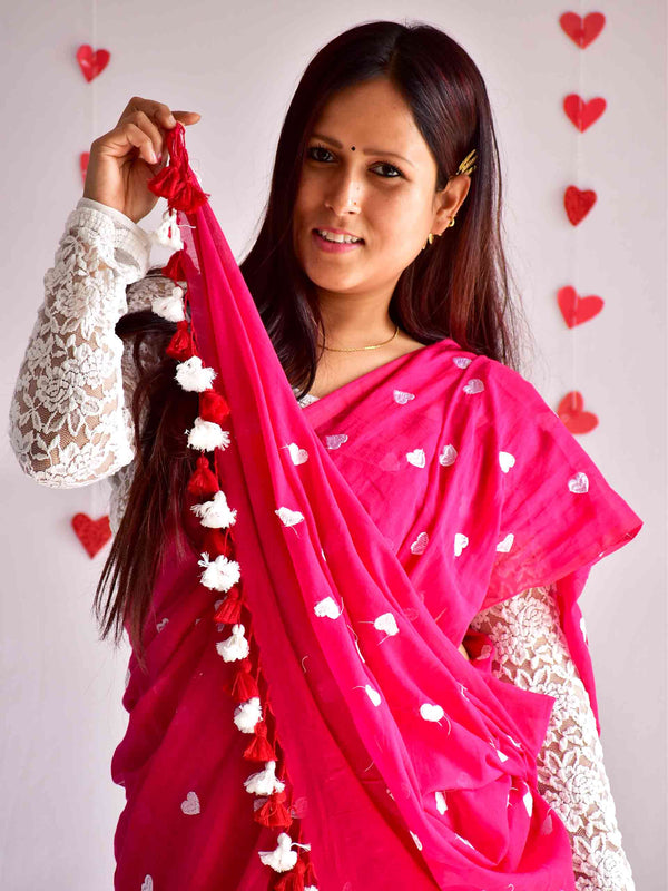 Mumtaz - mul cotton embroidered saree