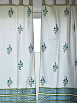 Mughal buti - Hand block printed curtain (5 ft)
