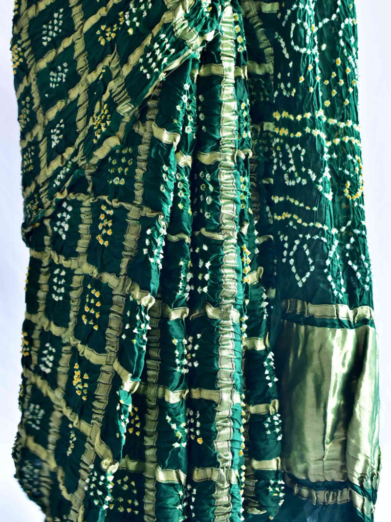 Milaap -  Bandhani Gharchola Gajji Silk Saree