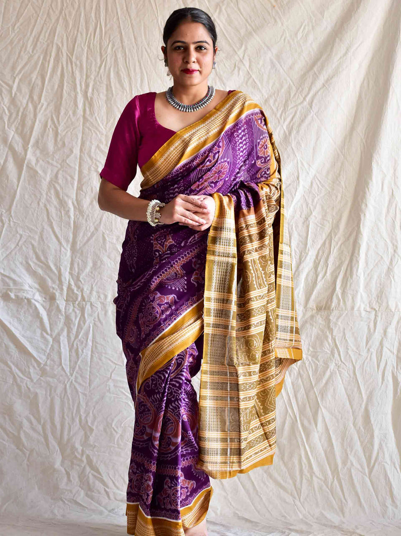 Sartaj - Handwoven ikat saree