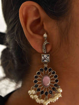 Black peacock - earring