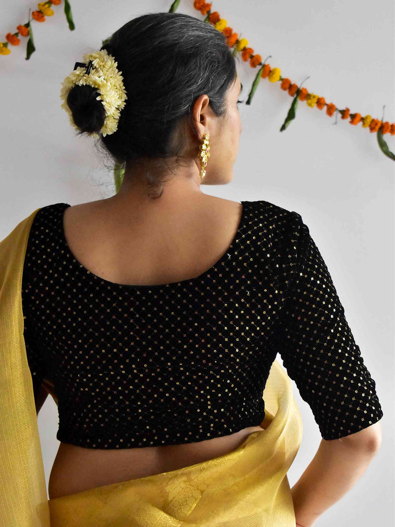 Onapottan - Velvet sequin blouse