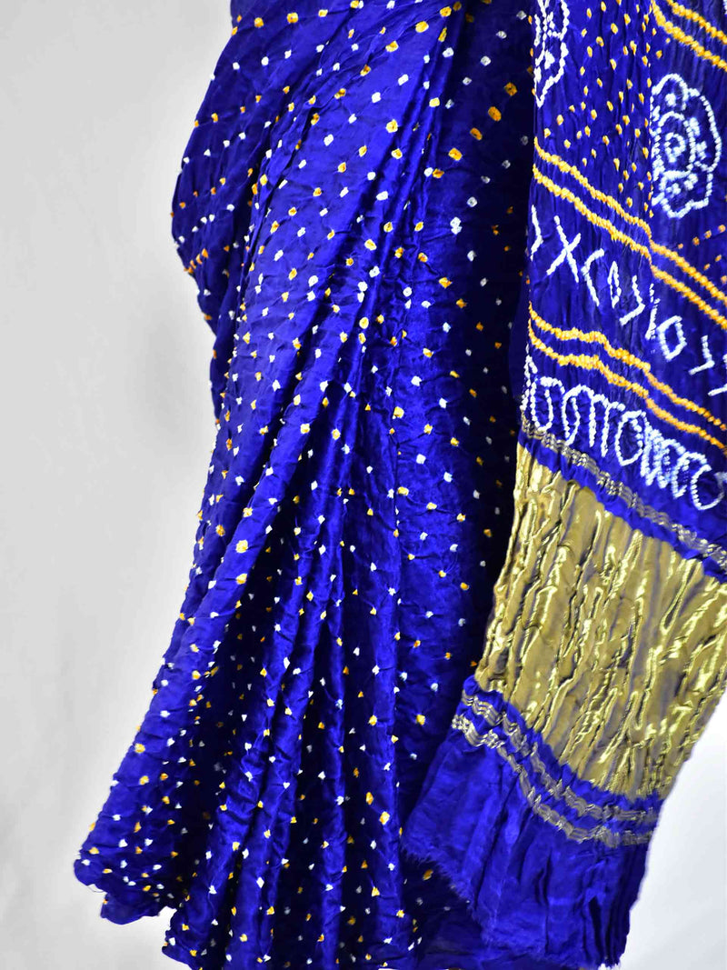 Luna -  Rai Bandhej zari pallu Gajji Silk Saree