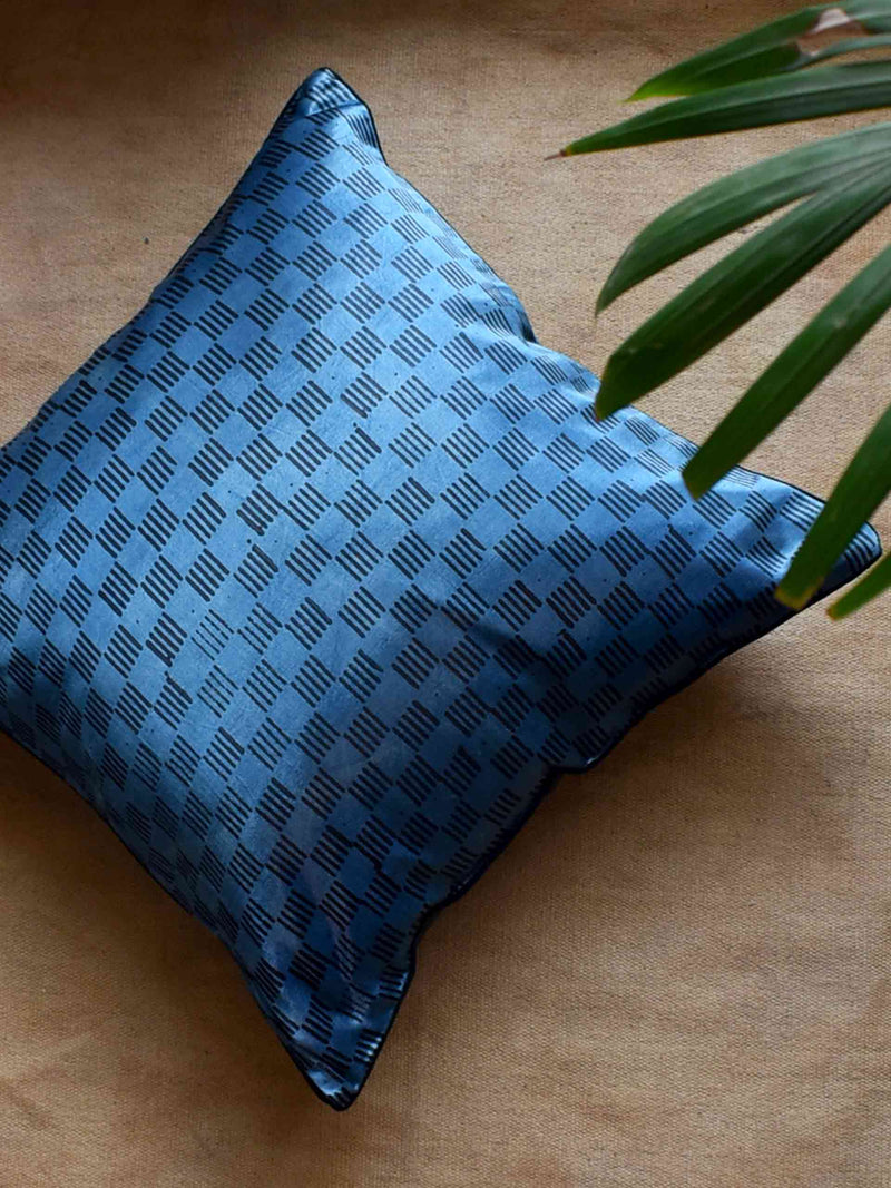 Buy Ajrakh Mashru Silk dual sided Cushion Cover Online