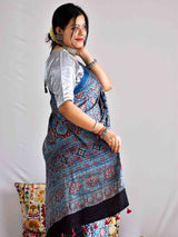 meera - Ajrakh modal Silk Saree