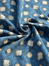 Cloud - hand block printed Cotton fabric $39 per meter