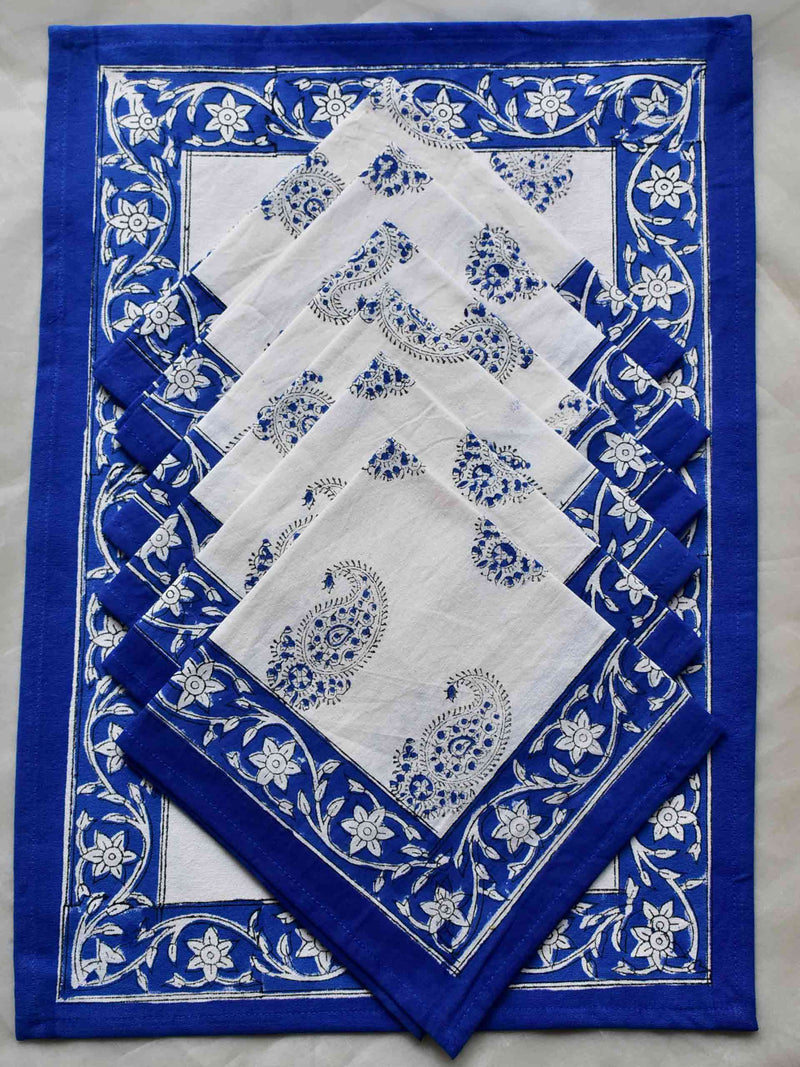 Blueberry - Table mat and napkin set of 6