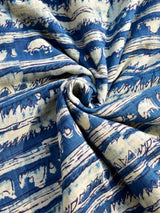 Forest - hand block printed Cotton fabric $39 per meter