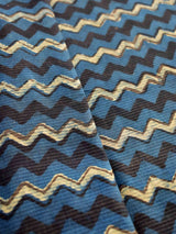 Chevron - hand block printed Cotton fabric $39 per meter