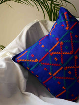 Buy Blue Kashida Handloom Cushion Cover Online