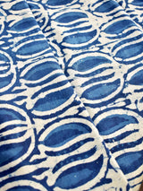 Blue ivy - hand block printed Cotton fabric $38 per meter