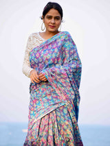 Rang Dhara - Hand block printed Mul Cotton Saree