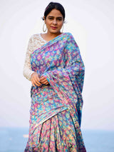 Rang Dhara - Hand block printed Mul Cotton Saree