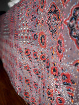cosmo - Ajrakh Patchwork kantha Bedcover