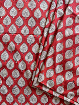 Leaf - Hand block printed Cotton fabric $36 per meter