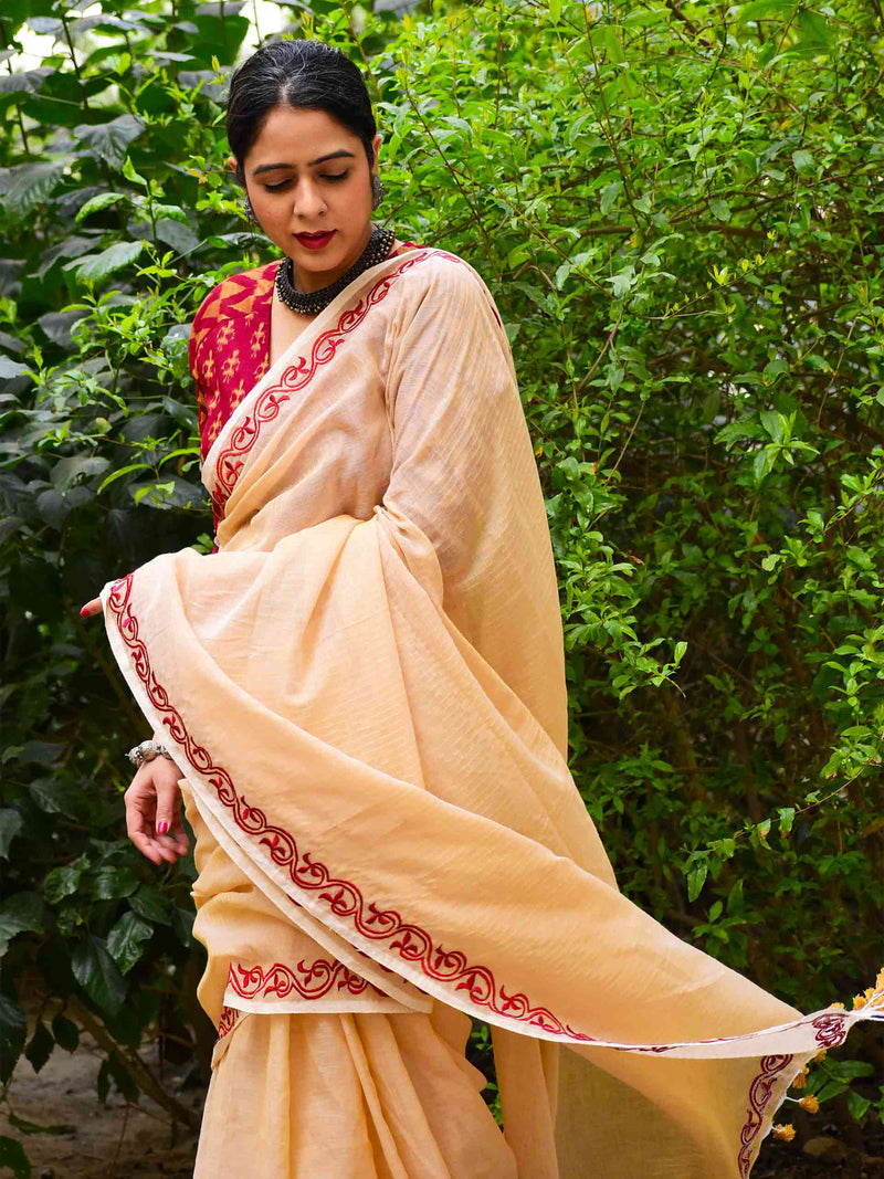 Buy Zari Striped Silk Saree Online