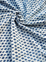 Diamond - Hand block printed Cotton fabric $38 per meter