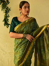 Rambha- Dabu Maheshwari silk saree