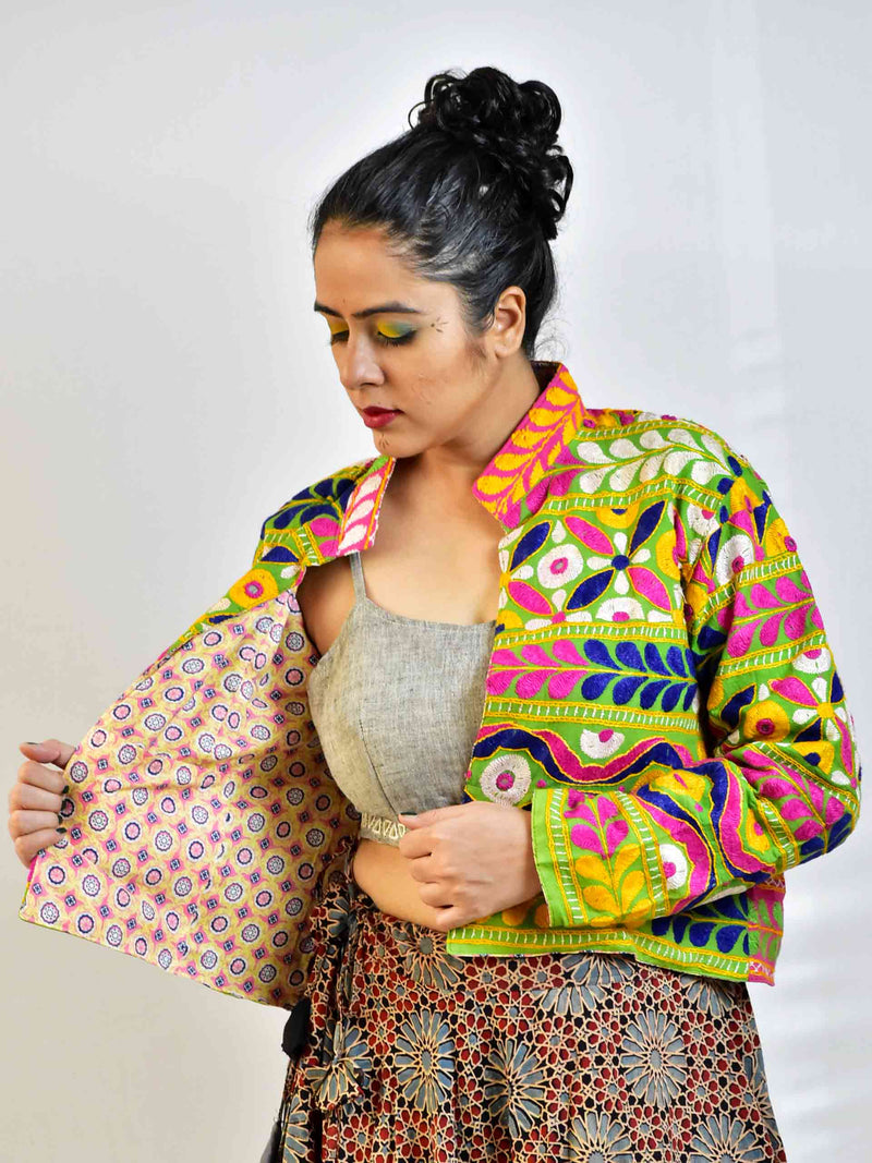 Tota - Reversible Mirror work Jacket