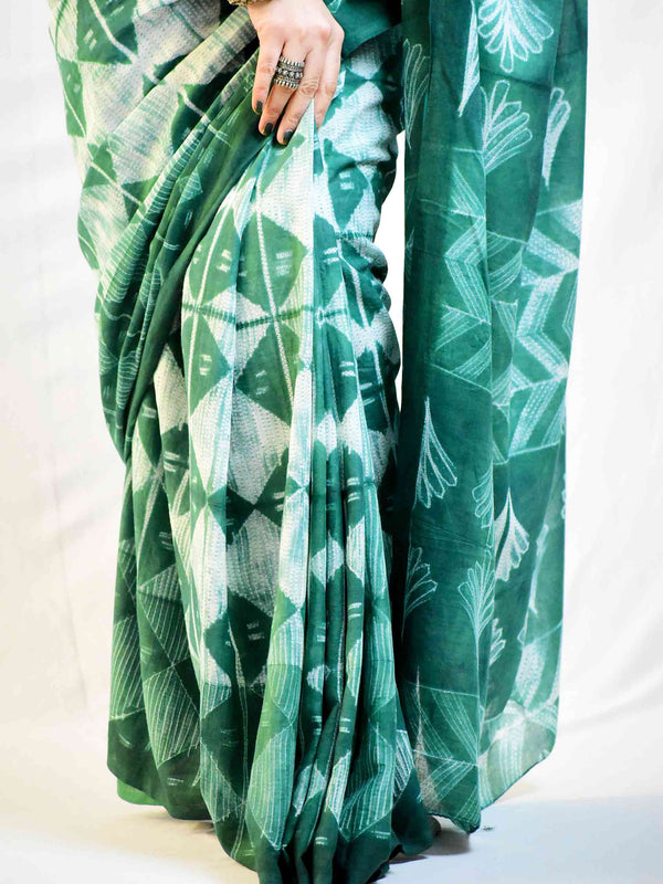Buy Shibori Cotton Saree Online