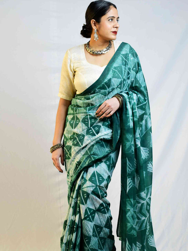 Buy Shibori Cotton Saree Online