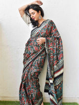 Guldasta - Dabu hand block printed cotton saree