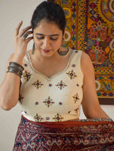 Organic Kala Cotton Neran Hand Embroidery Blouse