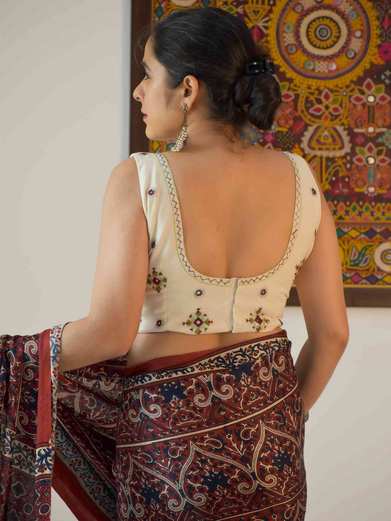 Organic Kala Cotton Neran Hand Embroidery Blouse