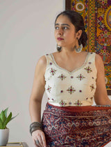 Organic Kala Cotton Neran Hand Embroidery Blouse