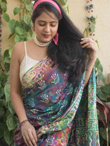 Buy Holi Inspired Mulmul Cotton Saree Online