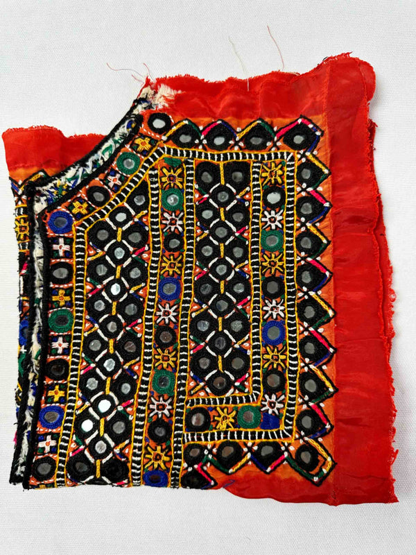 032 Vintage Mirror work Front Dress Patch 15*13