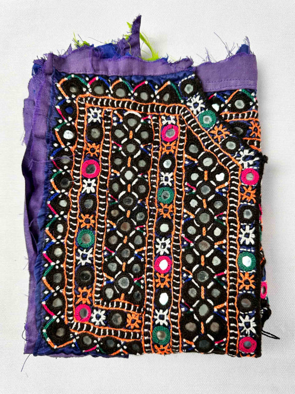 033 Vintage Mirror work Front Dress Patch 14*11
