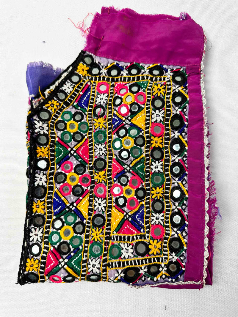 034 Vintage Mirror work Front Dress Patch 15*11