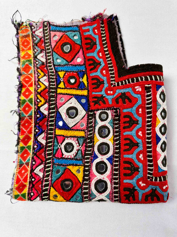 041 Vintage Mirror work Front Dress Patch 12*10
