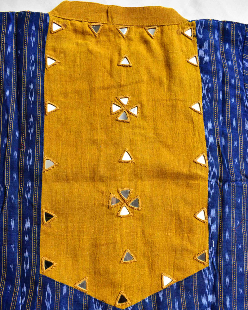 Rainfall - Ikat Kutch mirror work blouse
