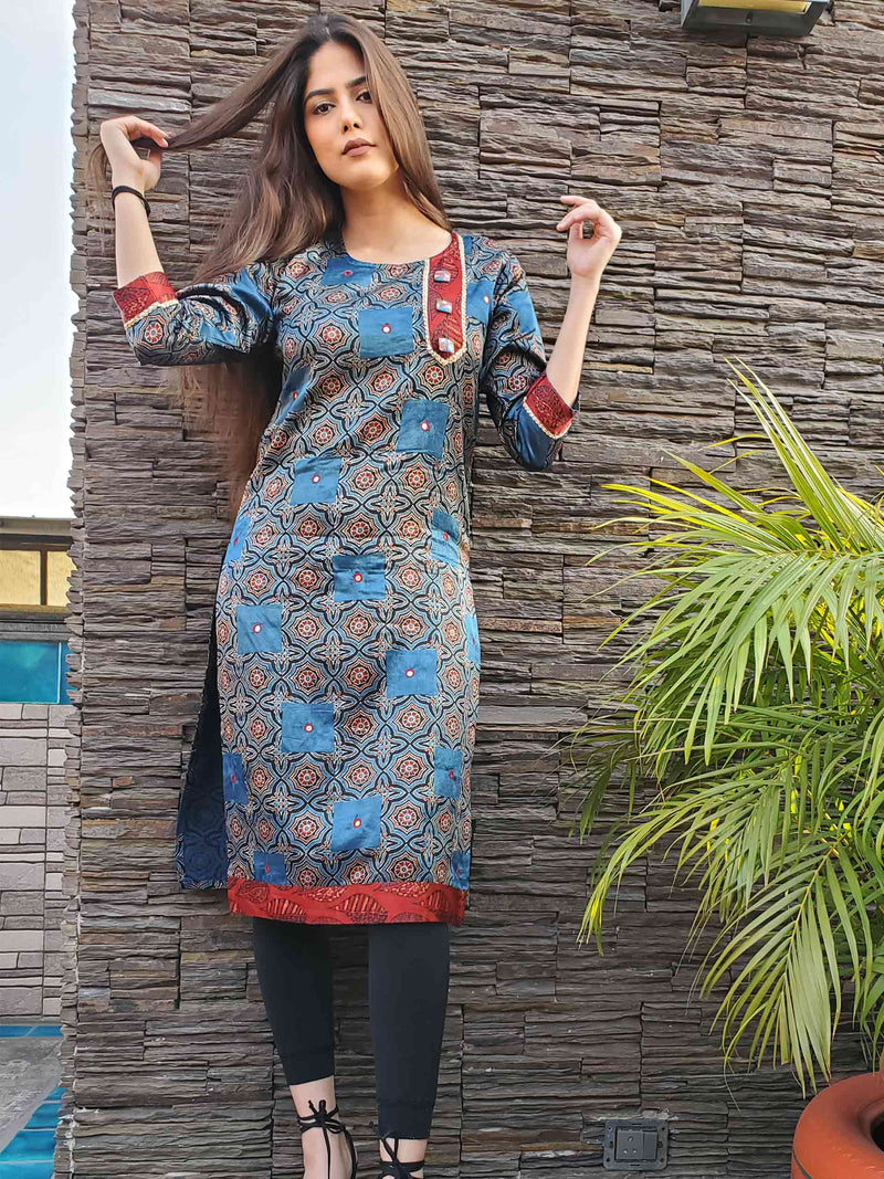 Mashru silk deals kurtis