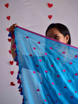 Rekha - mul cotton embroidered saree