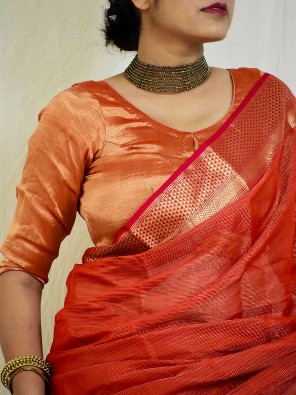 shamma - Handloom Chanderi silk tissue Blouse