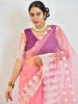 Pony  - Organza Embroidered saree