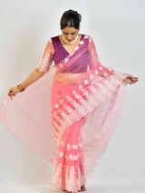 Pony  - Organza Embroidered saree