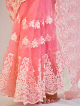 Pony  - Organza Embroidered saree