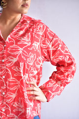 Scarlet - Printed Cotton oversized Shirt