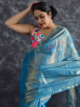 Monday blues - Tissue silk saree